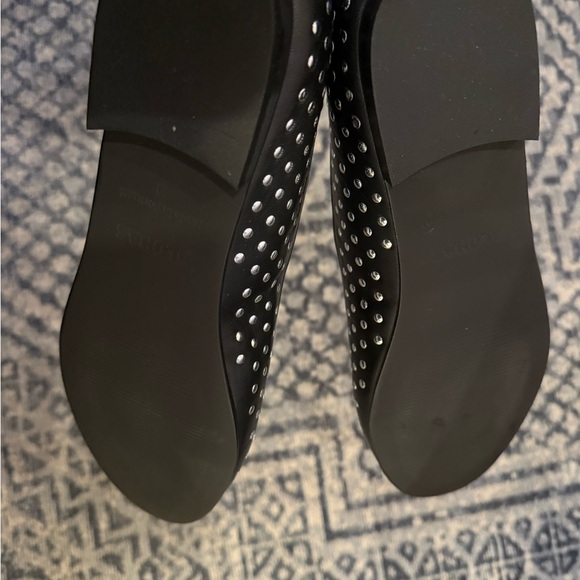 Alohas Lucien Black Leather Ballet Flats with silver studs! Size US 9/EUR 40-NEW - Picture 4 of 11